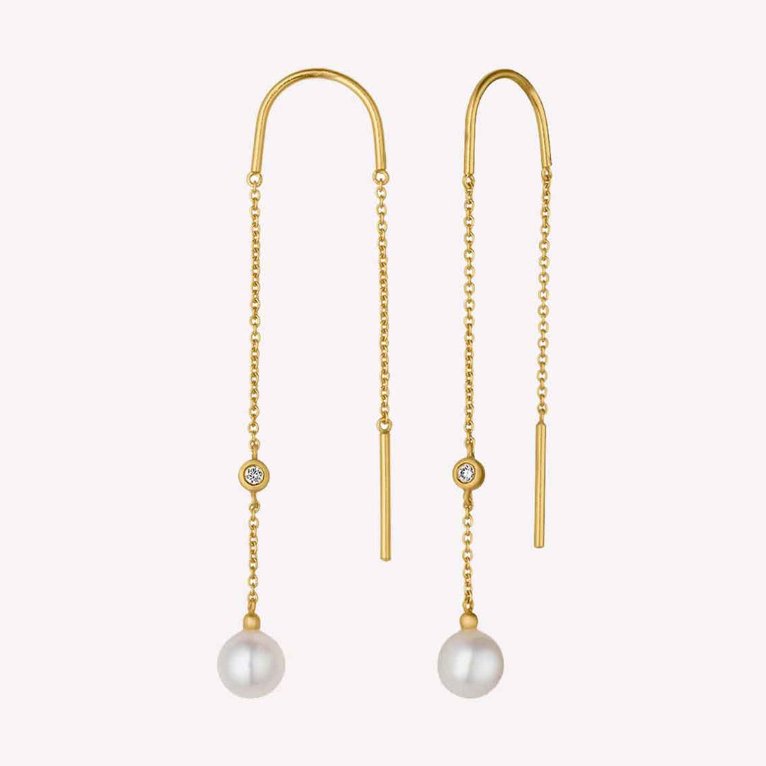 Ohrringe "Coco Strings" Sterlingsilber, Zuchtperle