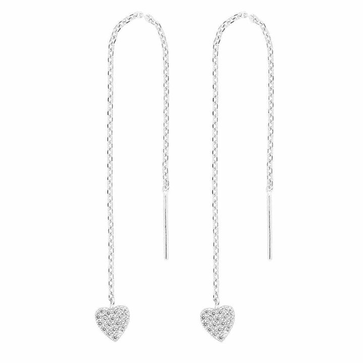 Rhodinierte Ohrringe HAYLEYNOR 55 mm Silber - My Fine Jewellery