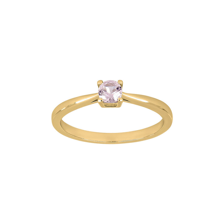 Ring HELENNOR Sterlingsilber vergoldet, Zirkonia rosa
