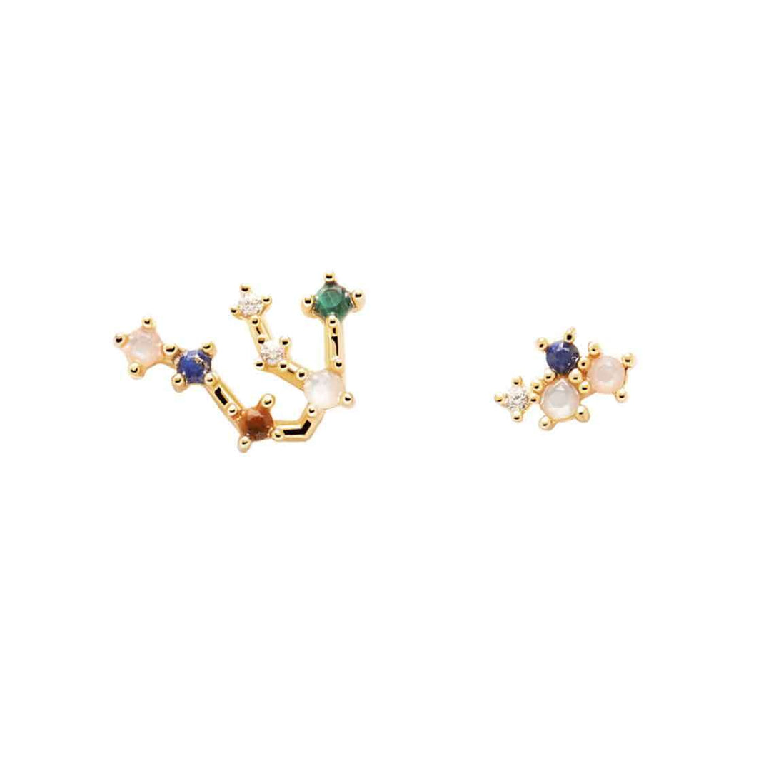 Ohrringe Wassermann, Sterlingsilber, vergoldet – Tierkreiszeichen - My Fine Jewellery